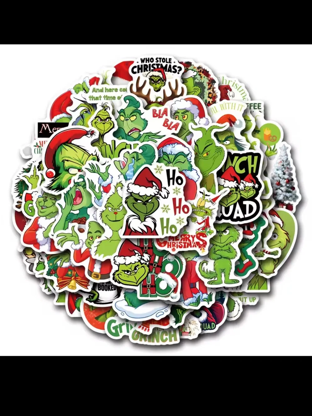 $1 Grinch Holiday Sticker Pack $1 WITH ANY $10 ORDER OR MORE